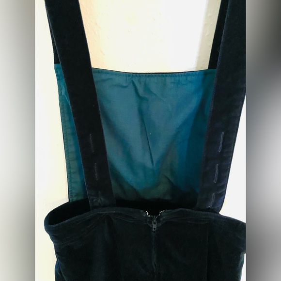 ModCloth Cupcake Consultant Velvet Jumper in Teal - Picture 3 of 4